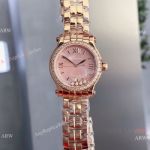 Copy Chopard Happy Sport 30mm quartz Watch Pink Rose Gold Case